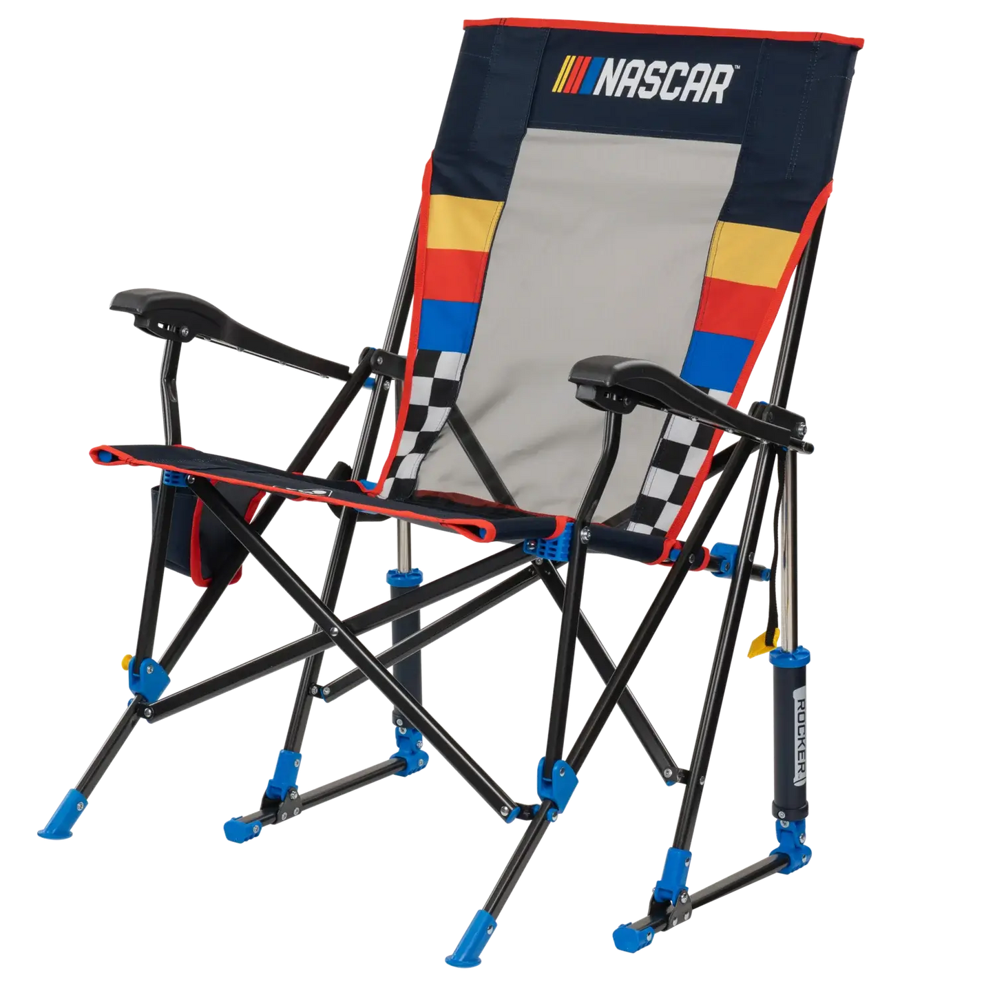 Luxury Camp RoadTrip Rocker - NASCAR For Him - Choice 453 - RoadTrip Rocker Smooth Motion Camp Chair Detail
