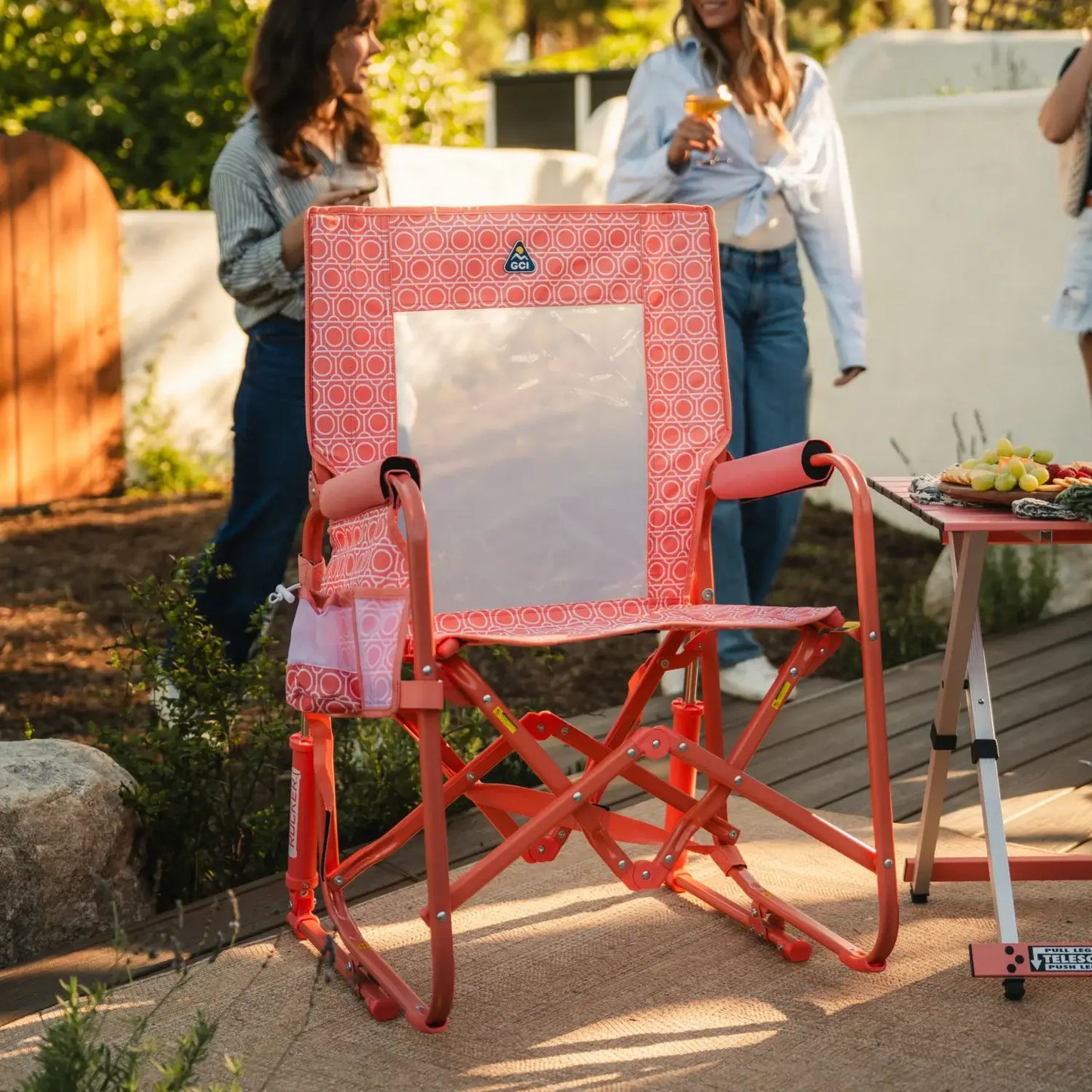 Luxury Camp Stowaway Rocker - Choice 794 - Freestyle Rocker Portable Outdoor Folding Chair Detail
