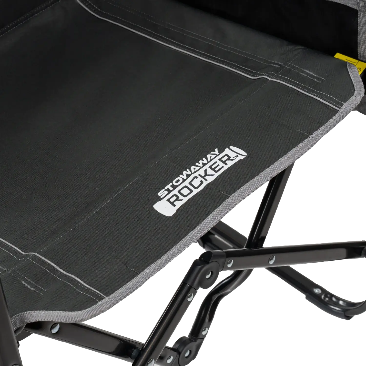 Premium All-Weather Stowaway Rocker with Side Table - Choice 253 - Heavy-Duty Kickback Rocker with Beverage Holder Detail