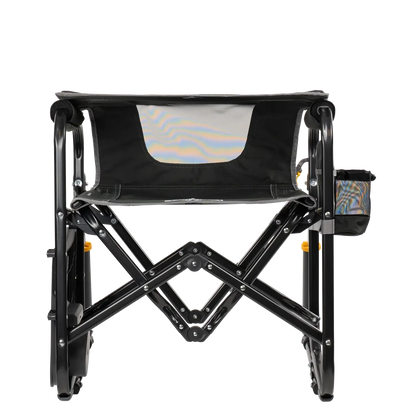Premium All-Weather Stowaway Rocker with Side Table - Choice 253 - Heavy-Duty Kickback Rocker with Beverage Holder Detail