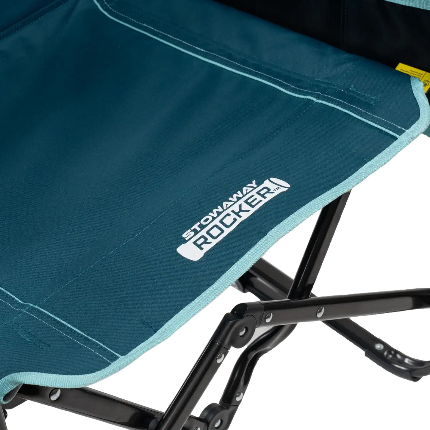 Premium All-Weather Stowaway Rocker with Side Table - Choice 253 - Heavy-Duty Kickback Rocker with Beverage Holder Detail