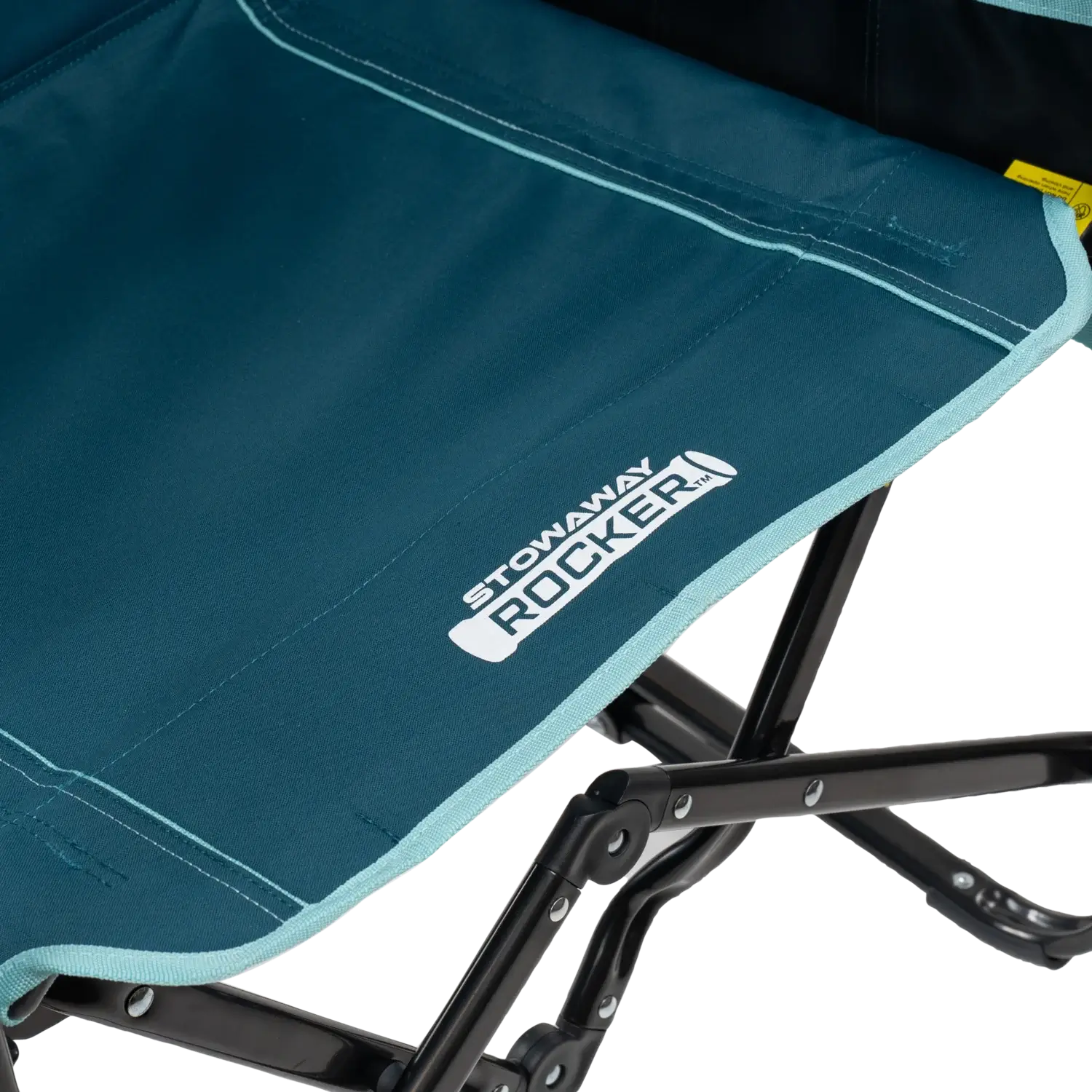 Premium All-Weather Stowaway Rocker with Side Table - Choice 253 - Heavy-Duty Kickback Rocker with Beverage Holder Detail