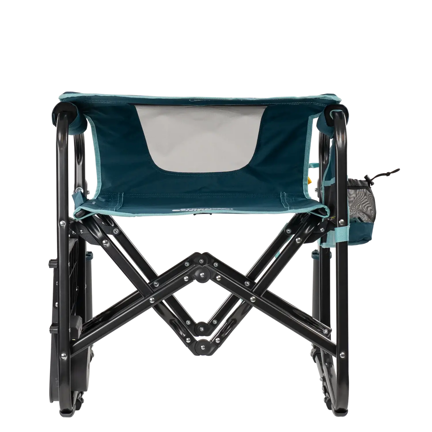 Premium All-Weather Stowaway Rocker with Side Table - Choice 253 - Heavy-Duty Kickback Rocker with Beverage Holder Detail