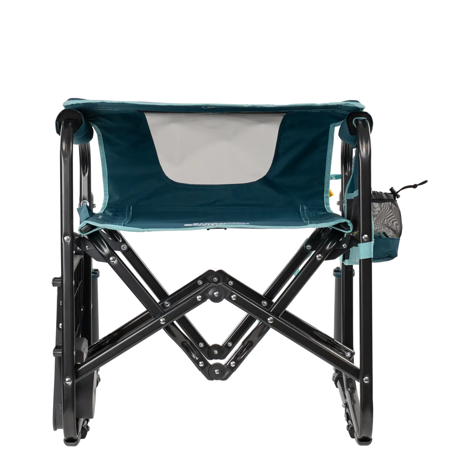Premium All-Weather Stowaway Rocker with Side Table - Choice 253 - Heavy-Duty Kickback Rocker with Beverage Holder Detail