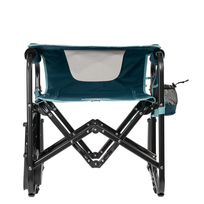 Premium All-Weather Stowaway Rocker with Side Table - Choice 253 - Heavy-Duty Kickback Rocker with Beverage Holder Detail