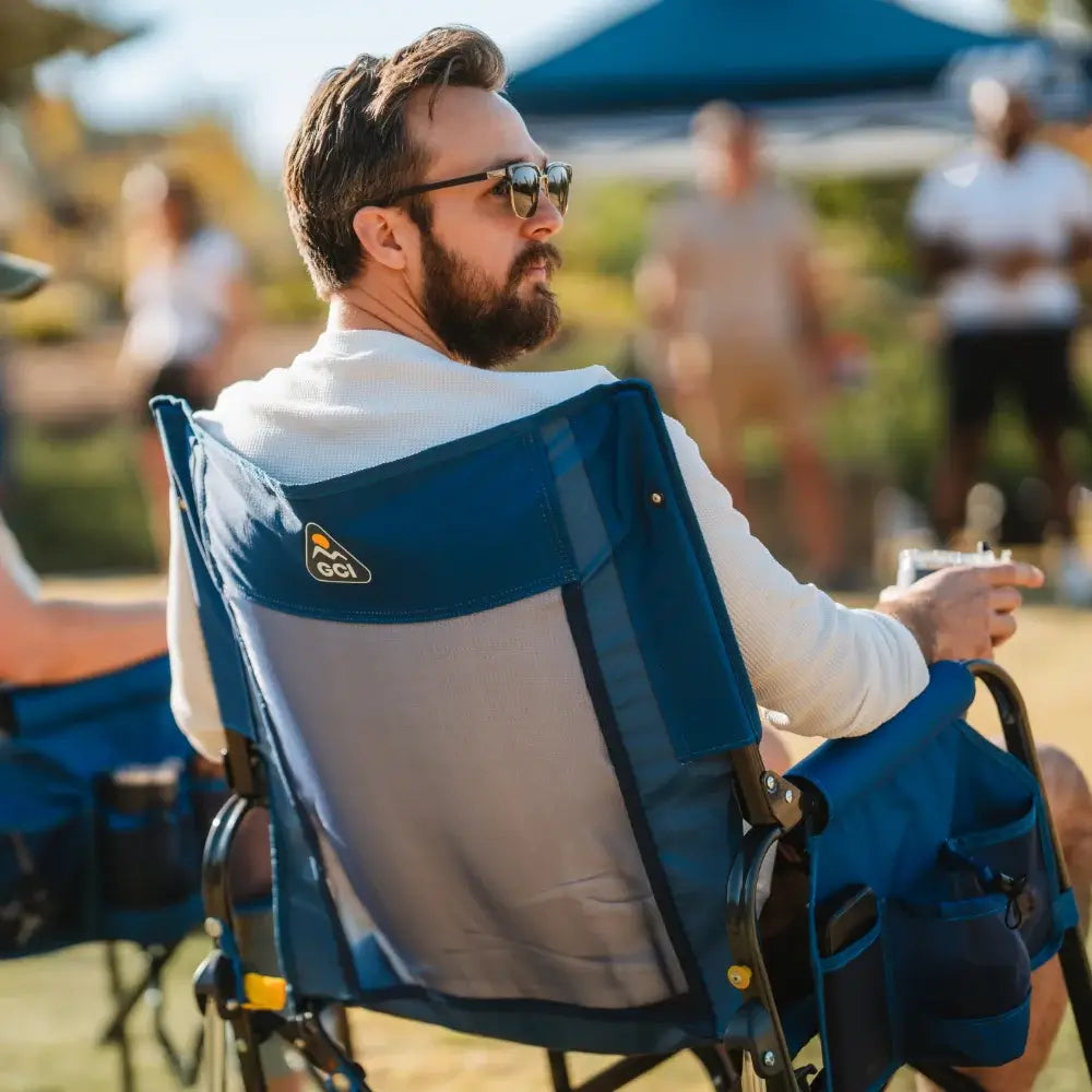 Luxury Camp Stowaway Rocker - Choice 794 - Freestyle Rocker Portable Outdoor Folding Chair Detail