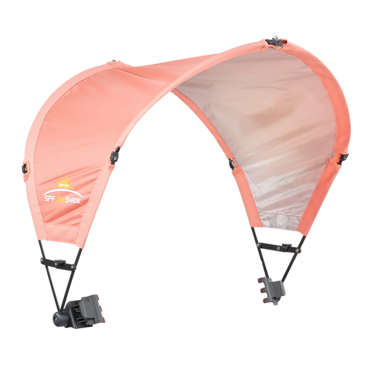 UV-Protection SunShade Accessory - Choice 361 - Portable Beach Canopy with Adjustable Shade Angle - Coral