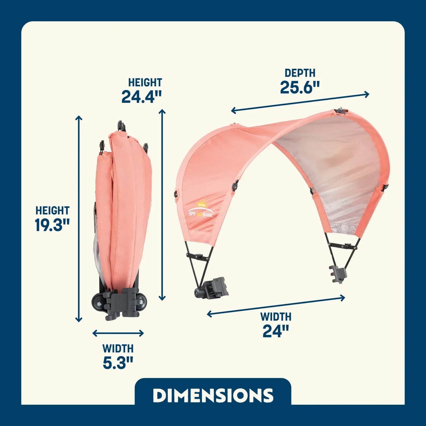 UV-Protection SunShade Accessory - Choice 361 - Portable Beach Canopy with Adjustable Shade Angle Detail