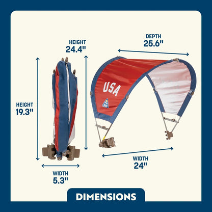 Instant Pop-Up SunShade Accessory - USA Anniversary Deluxe - Choice 917 - Pop-Up Outdoor Sun Shelter - UV400 Protection Detail