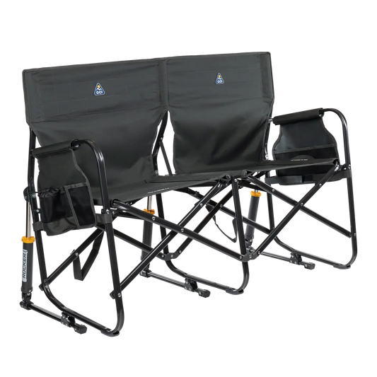 Patented Spring-Action Tandem Rocker - Choice 227 - RoadTrip Rocker Smooth Motion Camp Chair - Dark Charcoal